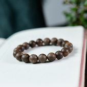 10mm 精品九分沉 沉水沉香圆珠单圈手串手链 TY1909