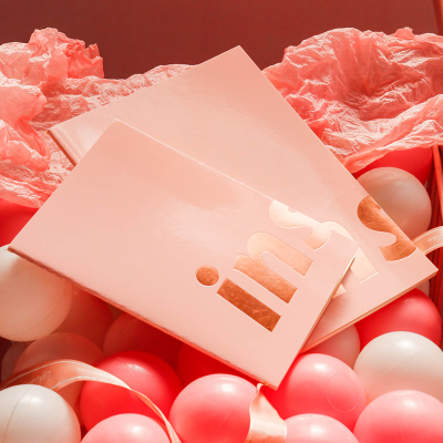 少女心粉色b5横线空白日记本