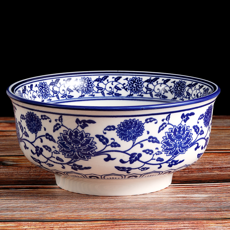 陶瓷中式大号加厚青花瓷烩拉面碗