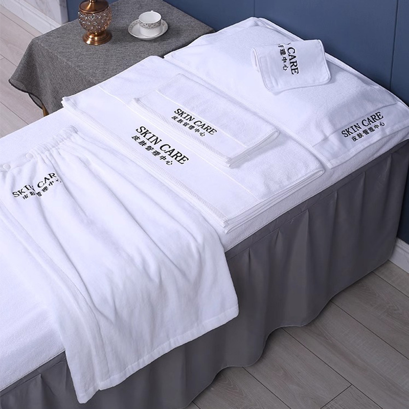 美容院毛巾加厚可印logo美容店皮肤管理包头巾大浴巾吸水铺床浴巾