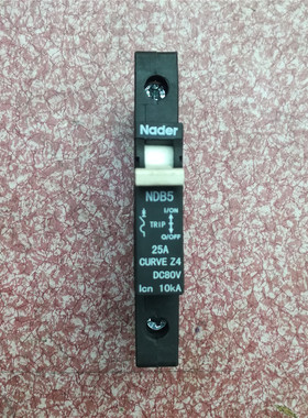 Nader/良信NDB5Z4  16/25/40/1P0-R 80VDC 25A导轨式设备用断路器
