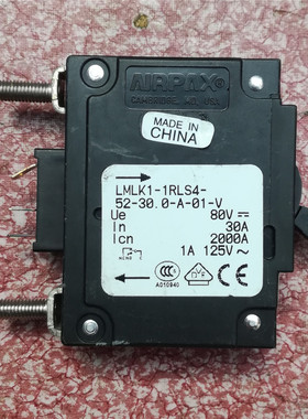 AIRPAX艾伯斯LMLK1-1RLS4-52-30.0-A-01-V80V30A油阻尼设备断路器