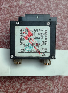 Carling 852-X0-17-028-X1C-C3 240V 20A油阻尼设备用液磁断路器