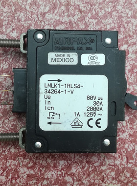 AIRPAX艾伯斯LMLK1-1RLS4-34264-1-V80V30A油阻尼设备液磁断路器