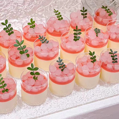 圆形加厚透明甜品台冰淇淋杯