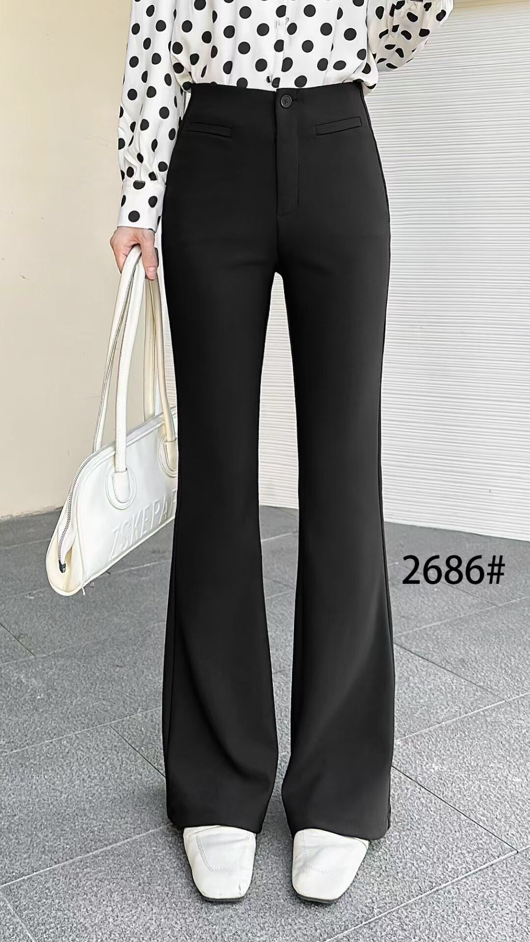 木子家2026秋季新款厚料喇叭裤显瘦高腰休闲裤垂感西裤微喇女百搭