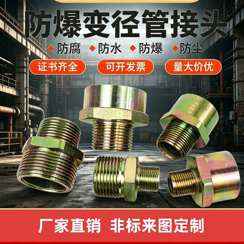 BGJ防爆变径接头非标变径转换接头大小头转换碳钢定制M20*1.5电机
