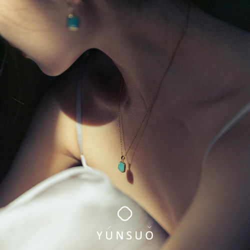 芸所bluelagoon蓝洞女镀金项链
