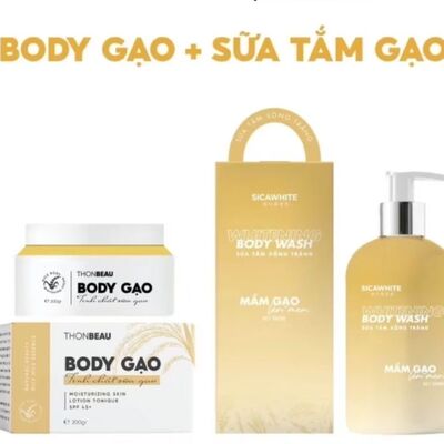 Sua tam xong trang ket hop body gao duong trang tri tham