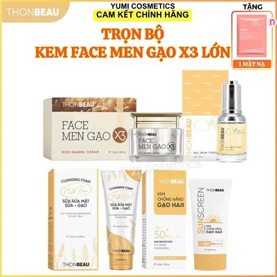 面霜Combo4 sp kem face men gao x3+serum yen+chong nang +srm