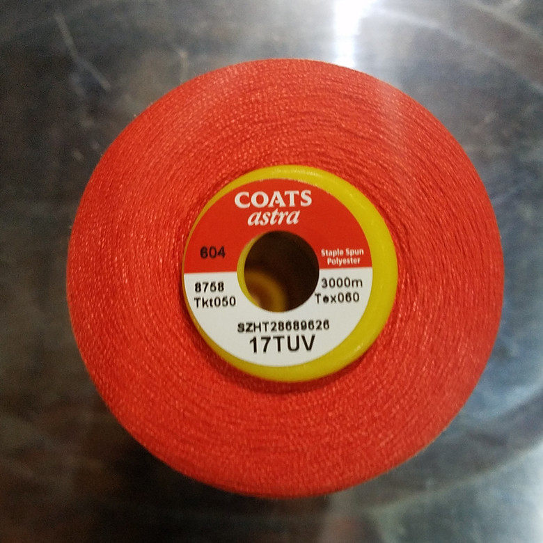 彩色604中粗线牛仔线进口coats高士涤纶缝纫线