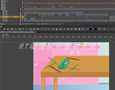 故事怪异005筷子和勺子的故事54秒源文件AN及flash通用