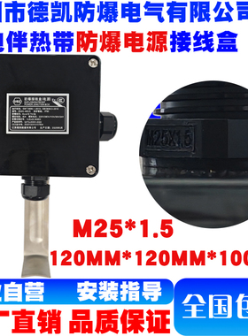 电伴热带电源接线盒G3/4 DN20/M25*1.5  尺寸120*120*100