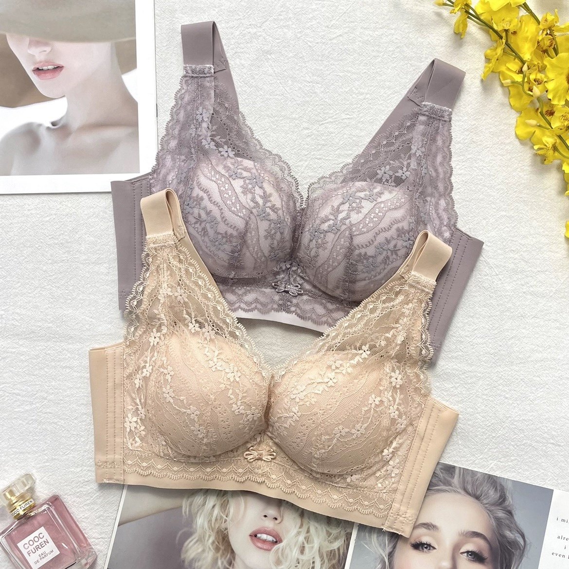 古妃正品小胸聚拢养护内衣女中厚杯调整防下垂收副乳无钢圈文胸罩