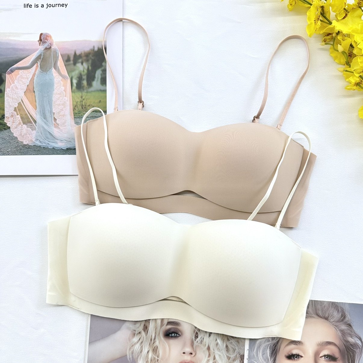 古妃无痕防滑无肩带内衣果冻条无钢圈防走光反重力聚拢隐形文胸罩,女士内衣/男士内衣/家居服,文胸,淘宝优惠券,粉丝福利购,淘宝优惠卷