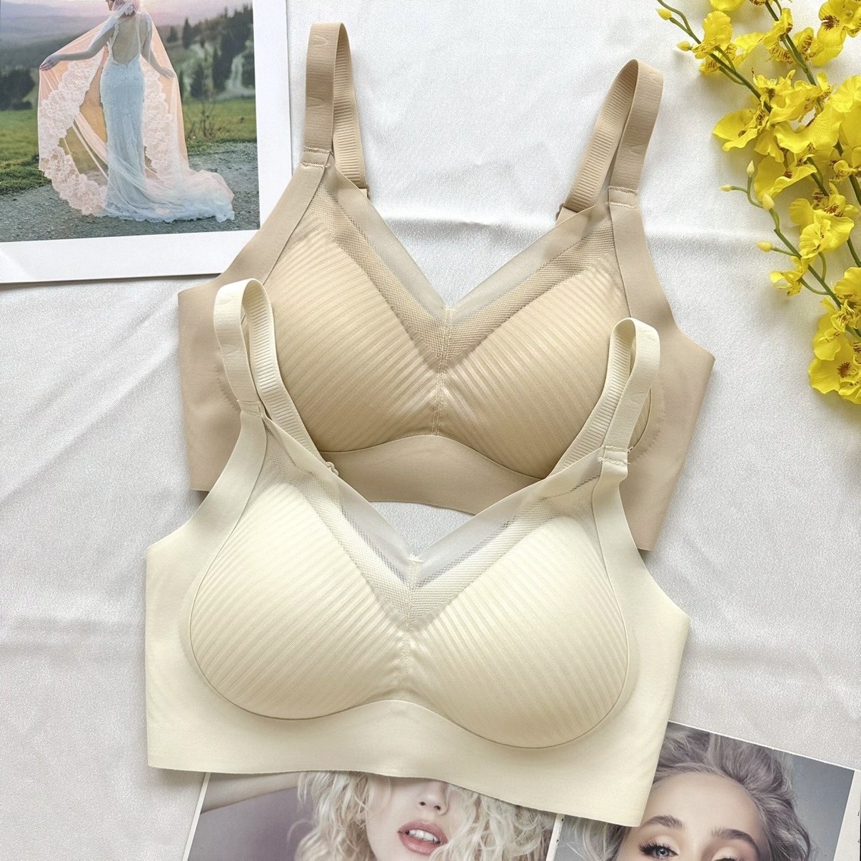 古妃无痕蕾丝V领提拉文胸薄款一体杯小胸聚拢收副乳防下垂内衣女,女士内衣/男士内衣/家居服,文胸,淘宝优惠券,粉丝福利购,淘宝优惠卷