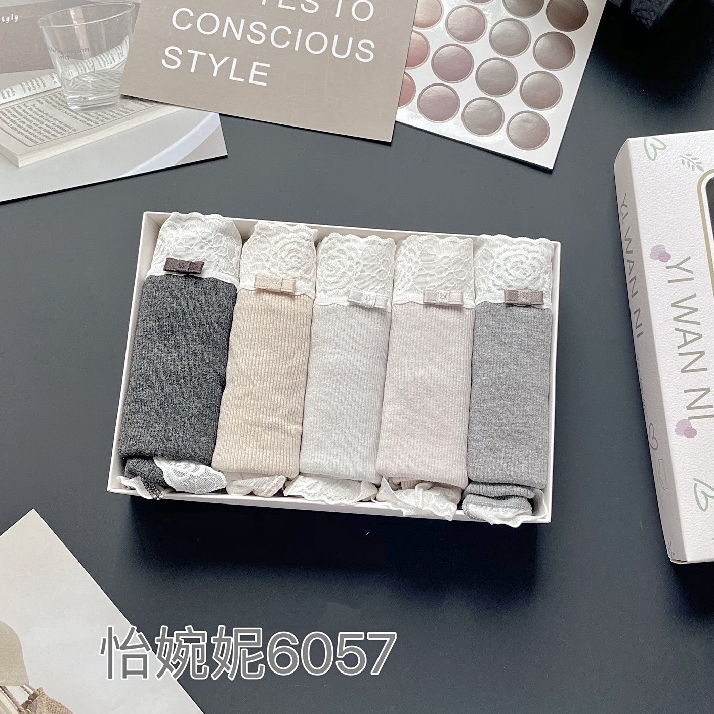 怡婉妮正品5条装螺纹莫代尔蕾丝花边纯棉裆抗菌中腰内裤女三角裤,女士内衣/男士内衣/家居服,女三角裤,淘宝优惠券,粉丝福利购,淘宝优惠卷