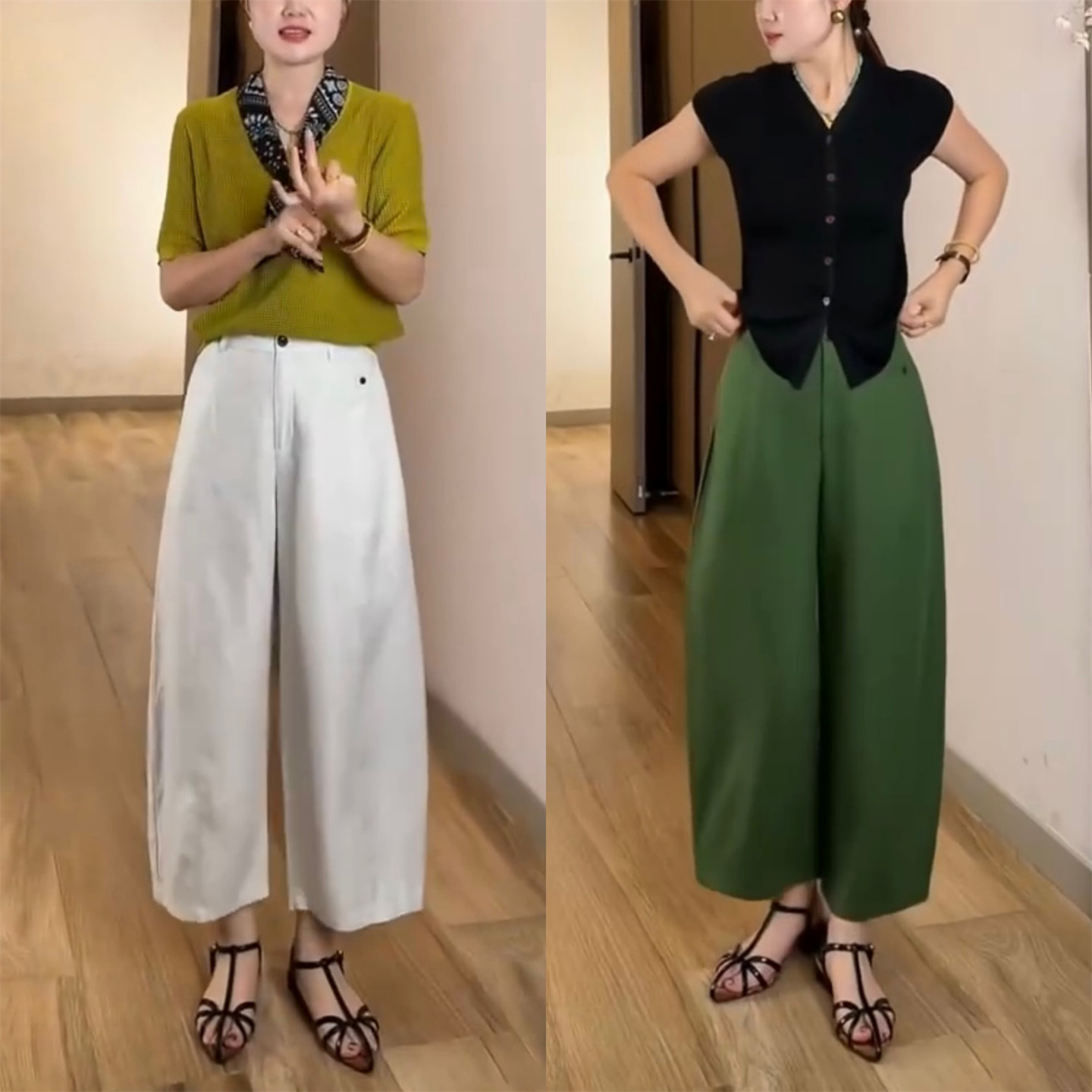 天丝亚麻弯刀裤女2026夏款高腰显瘦垂感直筒麻料九分裤休闲阔腿裤