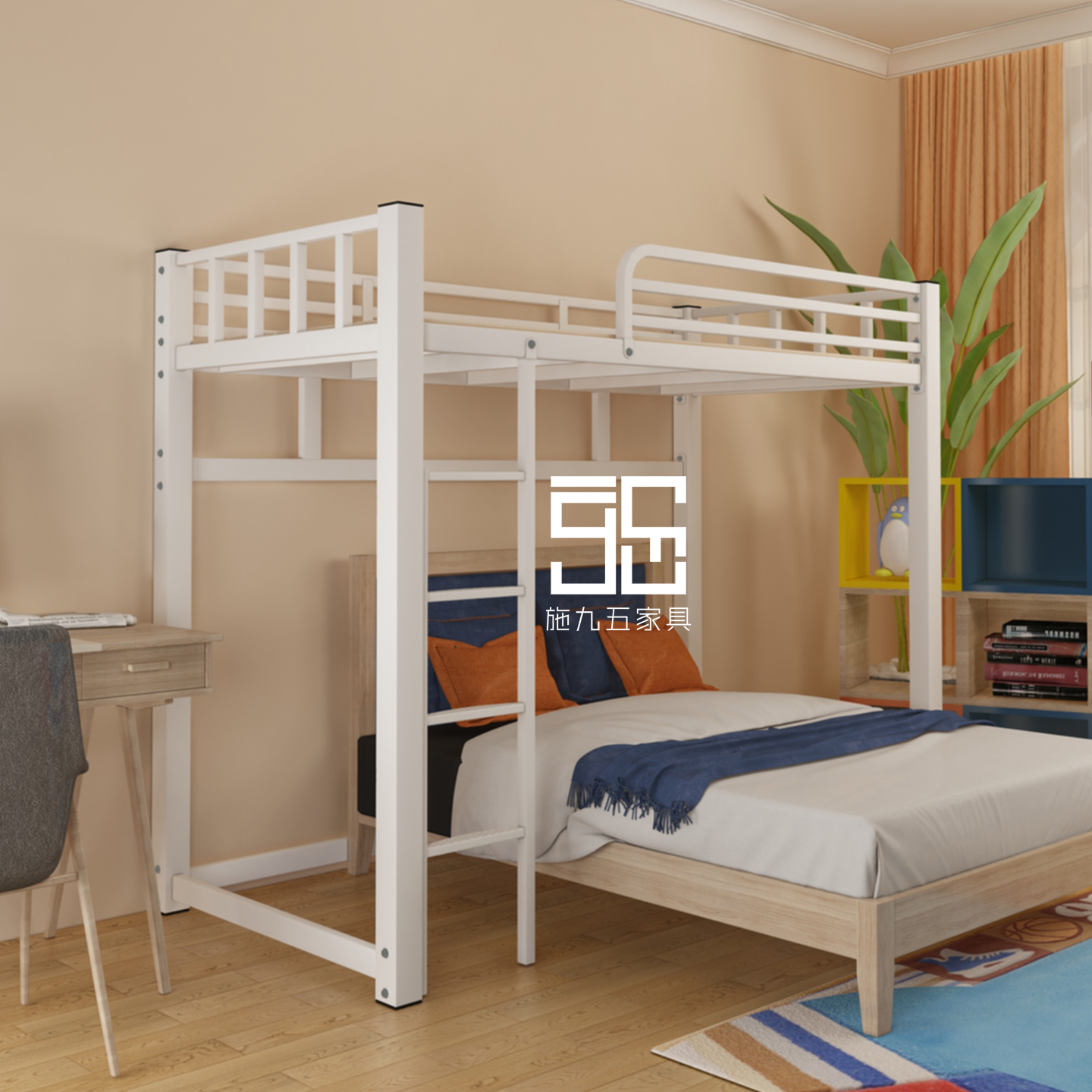 定制任意尺寸床香港小户型异型床铁艺床半高架床上床下空省空间,住宅家具,铁艺/钢木床,淘宝优惠券,粉丝福利购,淘宝优惠卷