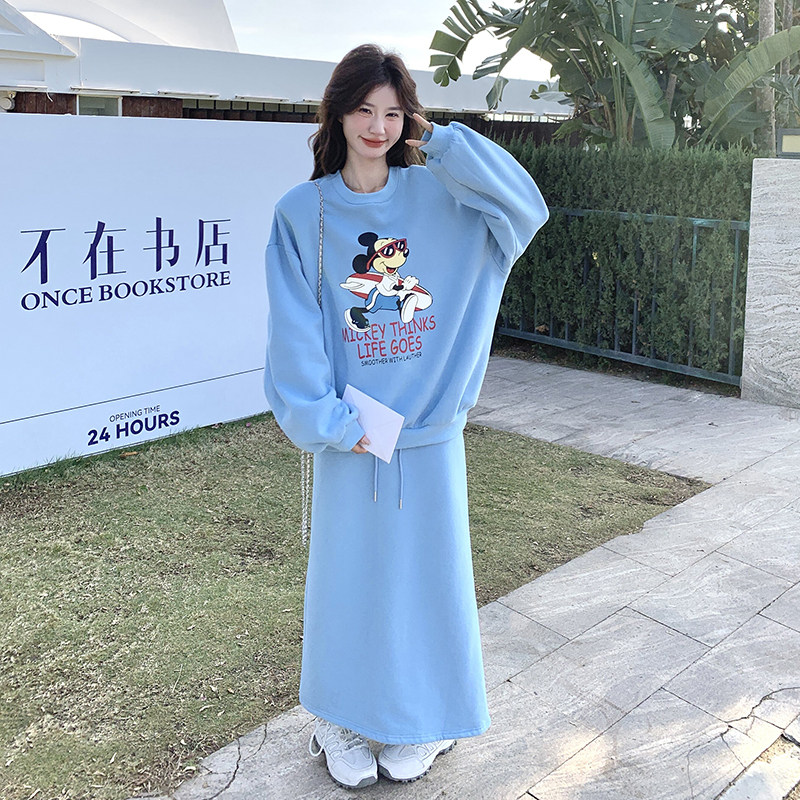 ：新款春装休闲宽松版运动图文两件套装裙2C135-6867P165K248,女装套装/套裙,2C135