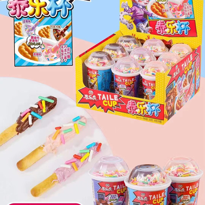 逗米手指饼干蘸酱巧克力彩针糖