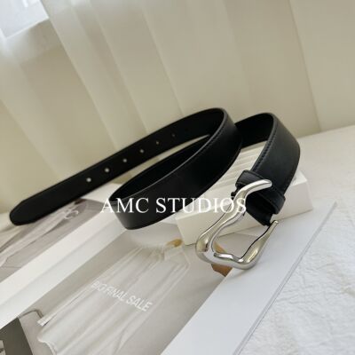 AMC中性皮带头层牛皮合金时尚