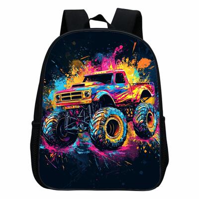 Monster Trucks怪兽卡车儿童书包男女小学生背包幼儿园宝宝双肩包
