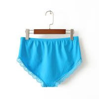 Plus-size cotton triangular underwear for women, 300 pounds, overweight M size, antibacterial lace-trimmed, sexy underpants and trouser cuffs thumbnail 4