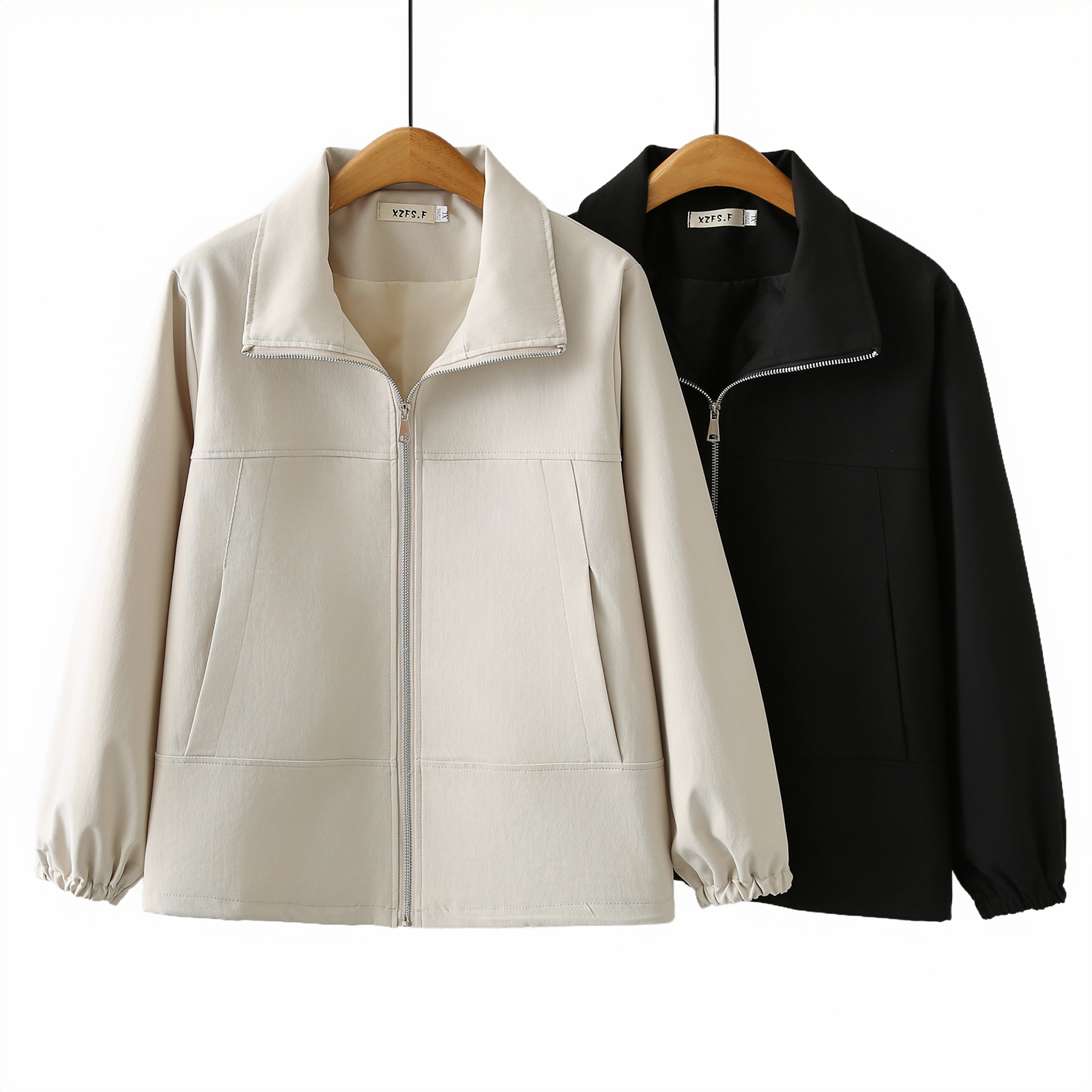 胖MM纯色宽松百搭休闲外套