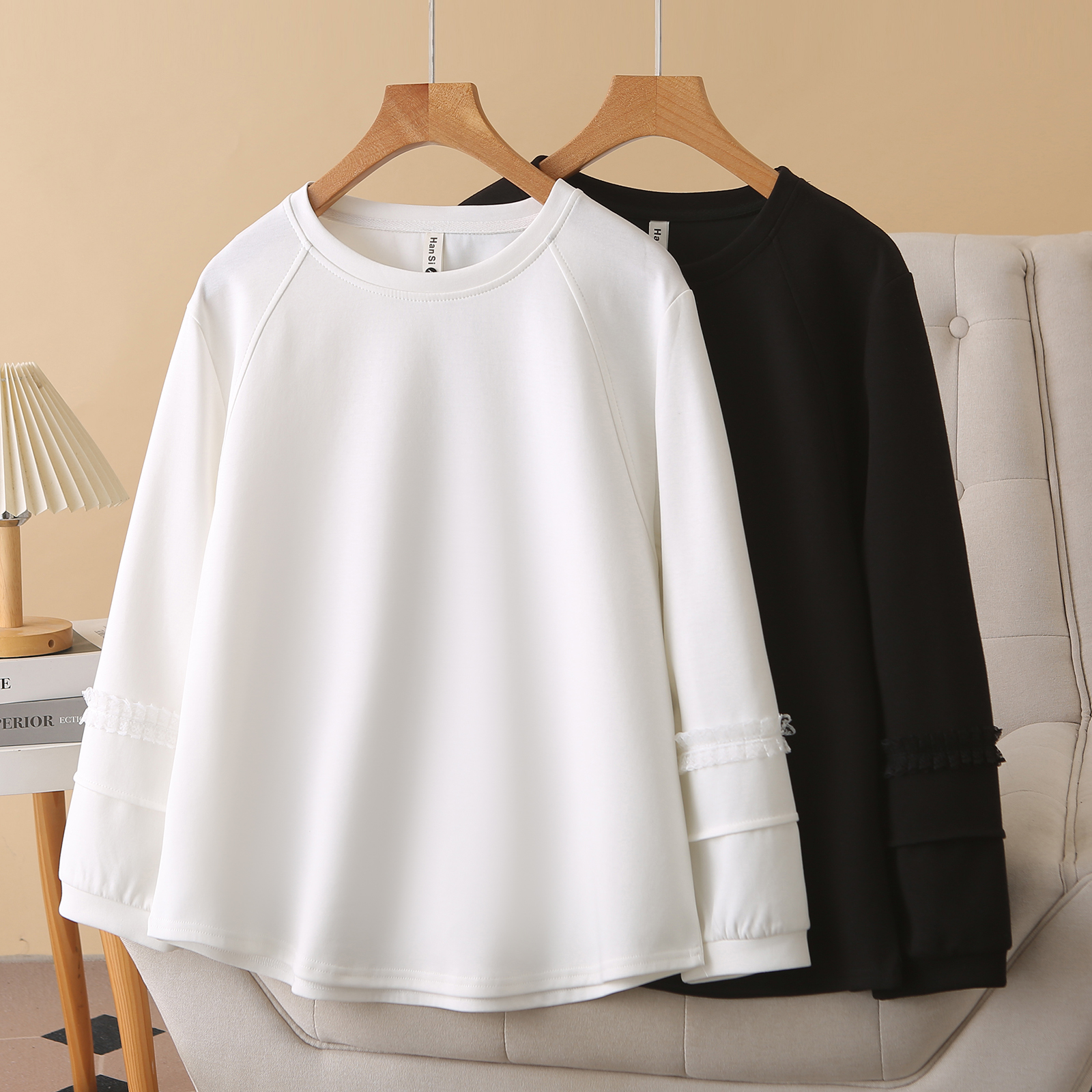 200斤胖MM时尚圆领上衣