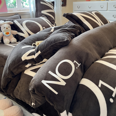 加厚牛奶绒被套单件防静电不掉毛