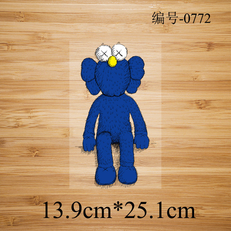 Chaopai kaws Cartoon character T-shirt clothes Offset printing Class A printing Thermal transfer Sesame Street Hot stamping 0772in the Home Fabric , Sew DIY Material,Tools and finished products , Sew DIY Fitting/Accessories/Accessories , Fabric sticker  category - from Buy2taobao.com to provide professional Taobao agent buy service