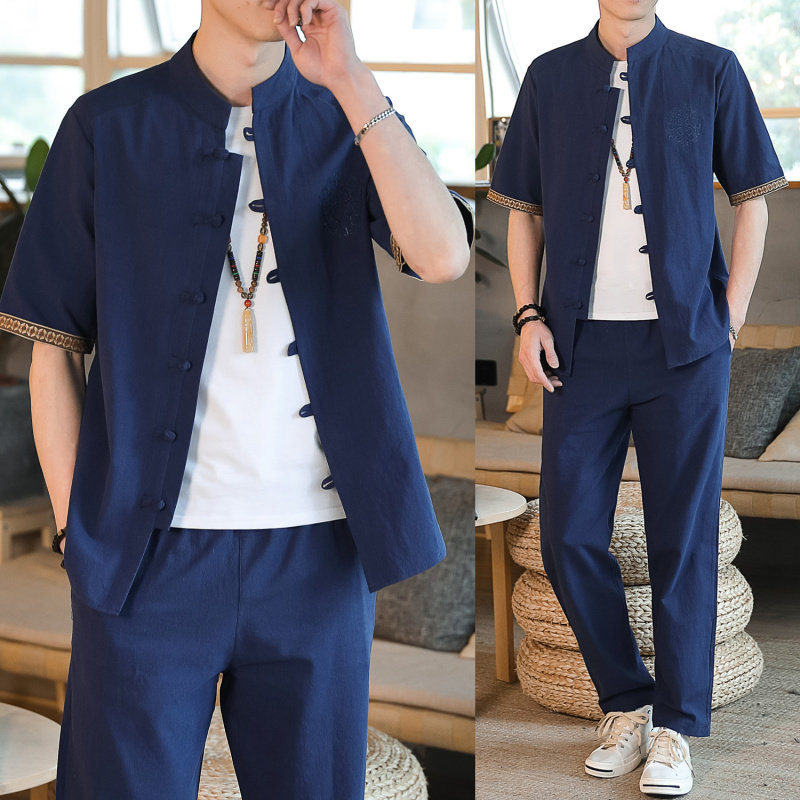 茶艺师工作服足疗按摩推拿师工装中医养生馆按摩男士技师会所套装