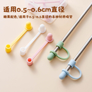 吸管防尘盖不锈钢吸管套装 食品马卡龙色保护套可爱硅胶帽通用6mm