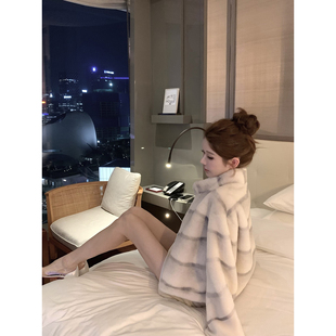 JOEY【小龙猫】巨好看环保皮草水貂皮毛一体2026超火毛毛外套女