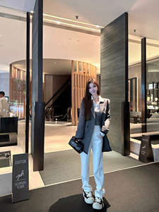 JOEY/今年流行漂亮冬季外套2023新款50%羊毛秋冬夹棉毛呢大衣女