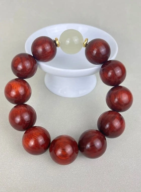 高密老料非洲小叶紫檀2.0夜光手串血檀木佛珠手串男女士念珠手链