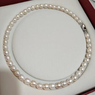 天然淡水珍珠项链强高雅光透亮性价比高微暇实物拍摄