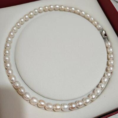 天然淡水珍珠项链强高雅光透亮性价比高微暇实物拍摄