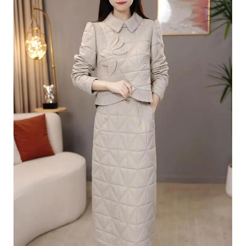 洋气翻领长袖高档显瘦裙