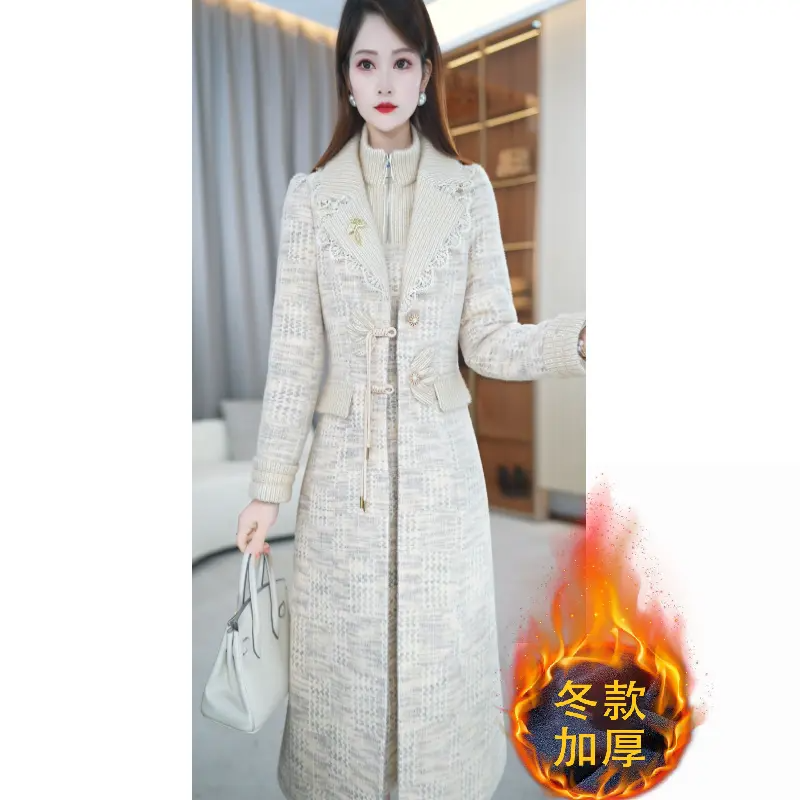 轻奢风加厚保暖大衣+连衣裙冬季新款显瘦气质时尚高贵优雅裙子,女装/女士精品,连衣裙,淘宝优惠券,粉丝福利购,淘宝优惠卷