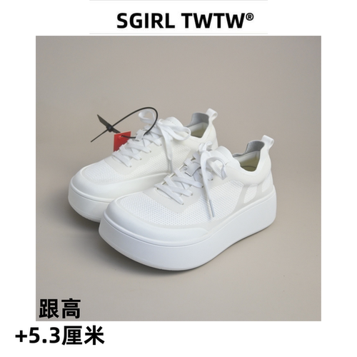 SGIRLTWTW芒果头厚底面包鞋女