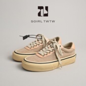 日系水洗高密度帆布鞋 女2025夏季 新款 SGIRL 复古户外徒步软底板鞋