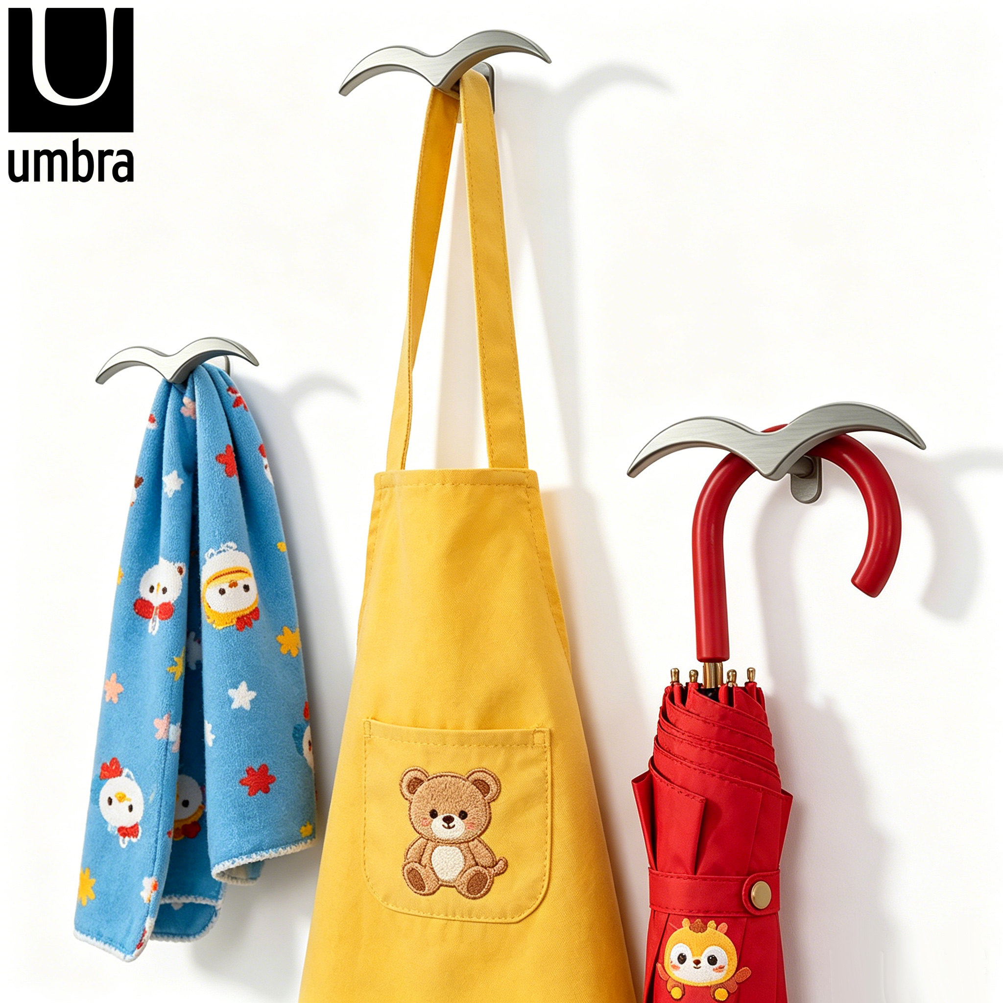 UMBRA 创意云雀挂钩金属玄关装饰挂钩可爱卡通收纳衣帽钩雨伞挂包