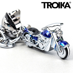 德国TROIKA摩托车钥匙链男创意头盔汽车钥匙扣挂件情侣机车钥匙圈
