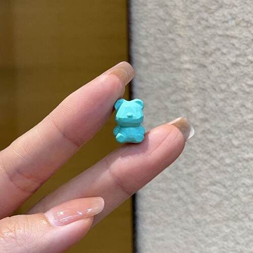 新品菱镁矿刻面暴力熊配件手工diy文玩时尚手机挂配饰佛珠饰品