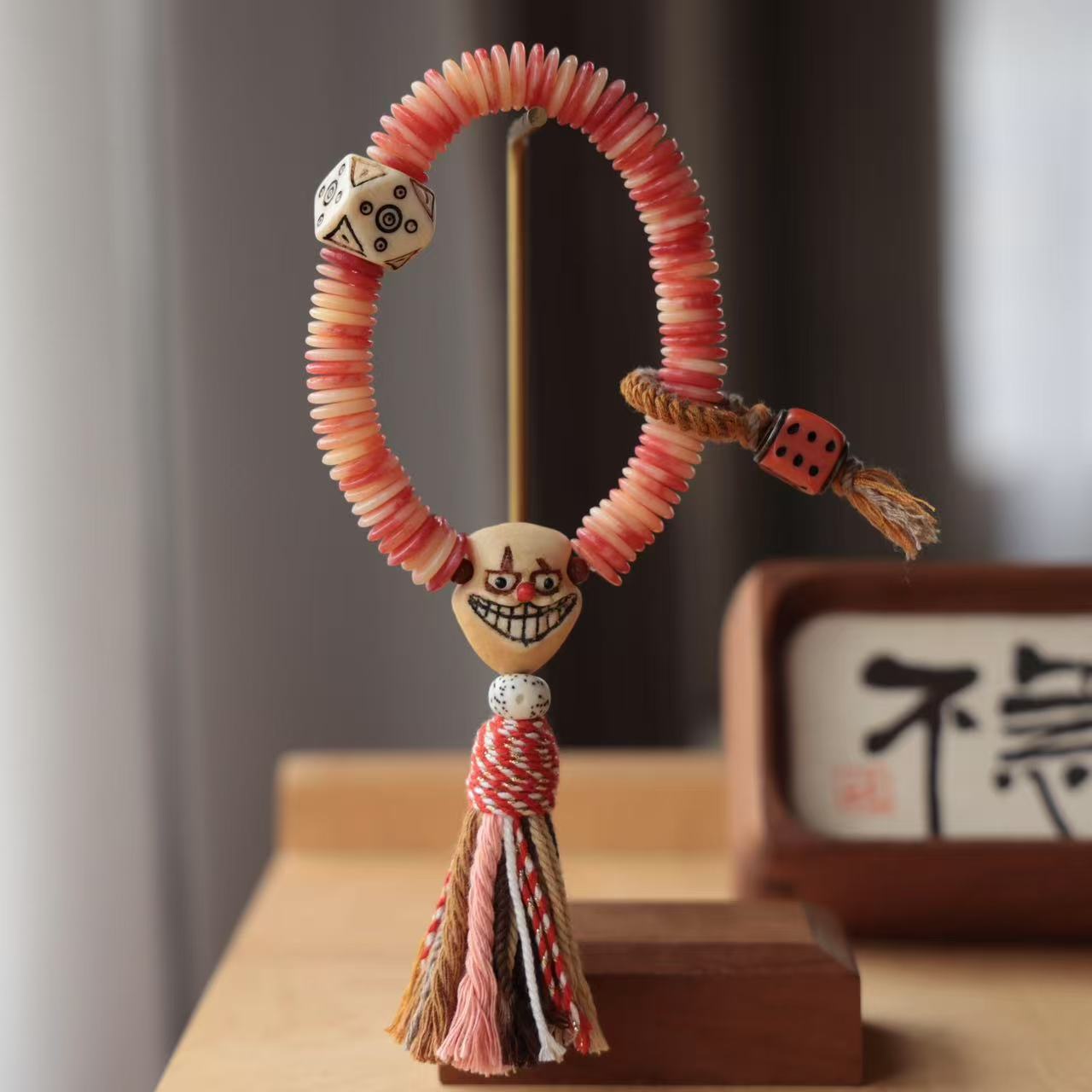 新品原创驼骨药片 搭配料器咒点 鹿角根付阿呆三通文玩百搭手链