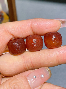 红色老玛瑙老型珠子女原创diy手链配饰文玩星月金刚菩提隔珠材料