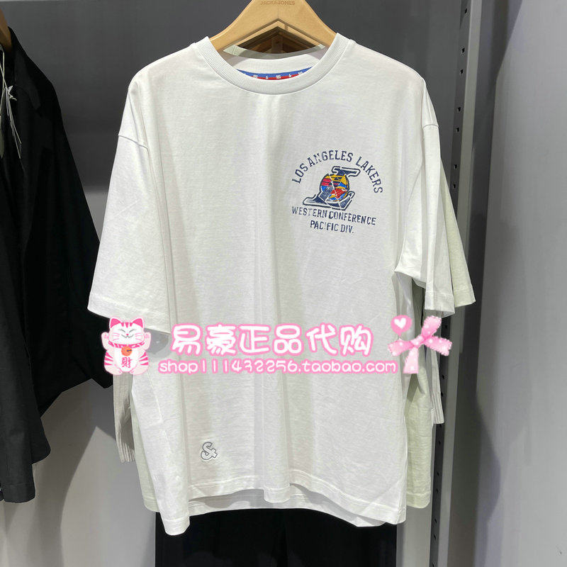 杰克琼斯男T恤NBA联名圆领短袖上衣226301004 226201205  A06