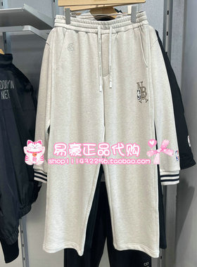杰克琼斯男装秋季卫裤NBA联名口袋松紧抽绳字母长裤子 22541D014